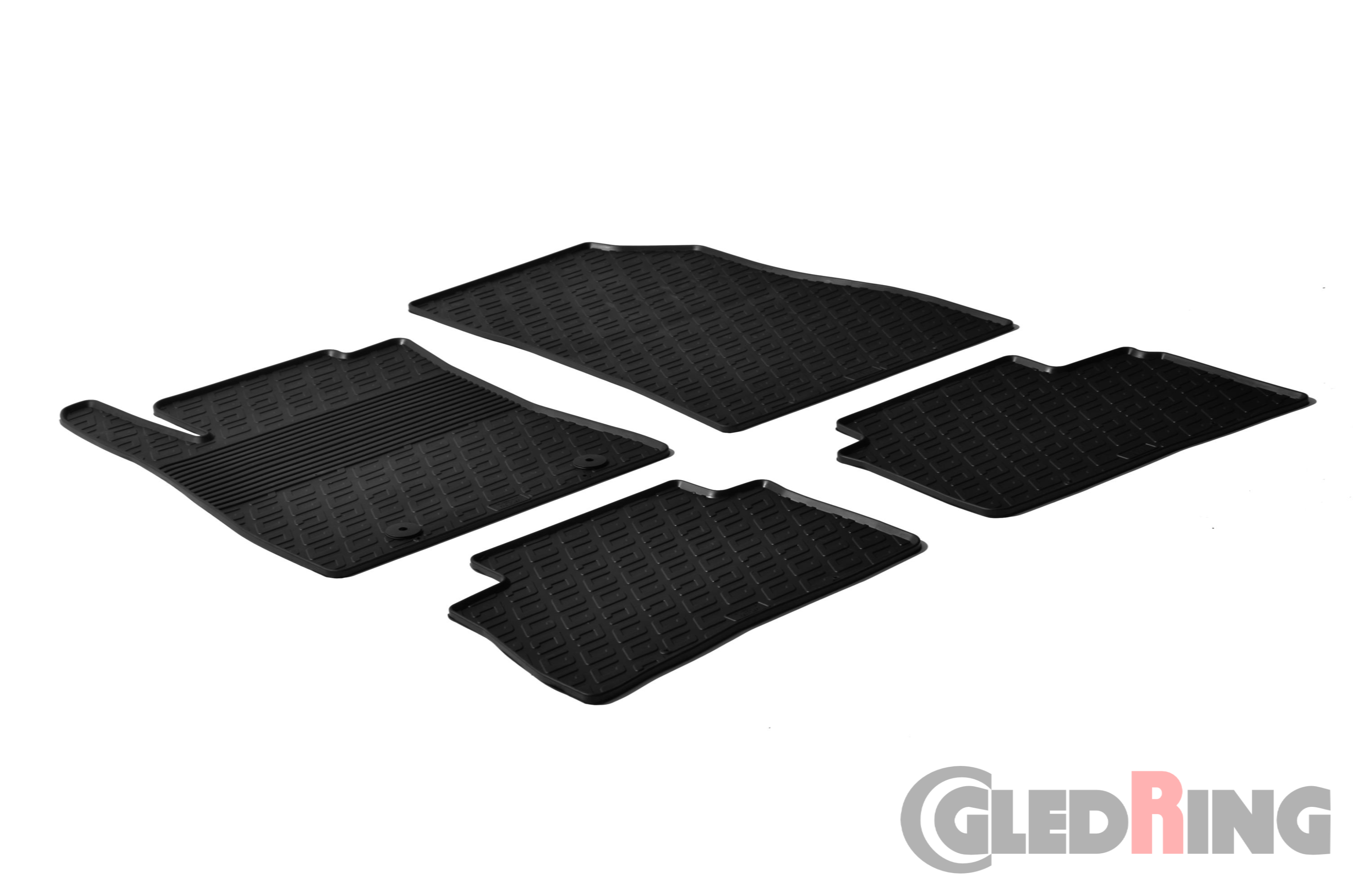 Original Gledring Passform Fußmatten Gummimatten 4 Tlg.+Fixing - NISSAN Juke 2010-11.2019